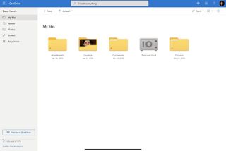 a screenshot of Microsoft OneDrive's web application in use