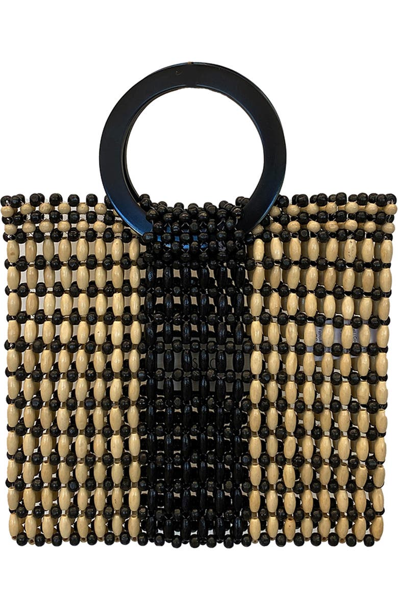 Rocky Wood Beaded Handbag