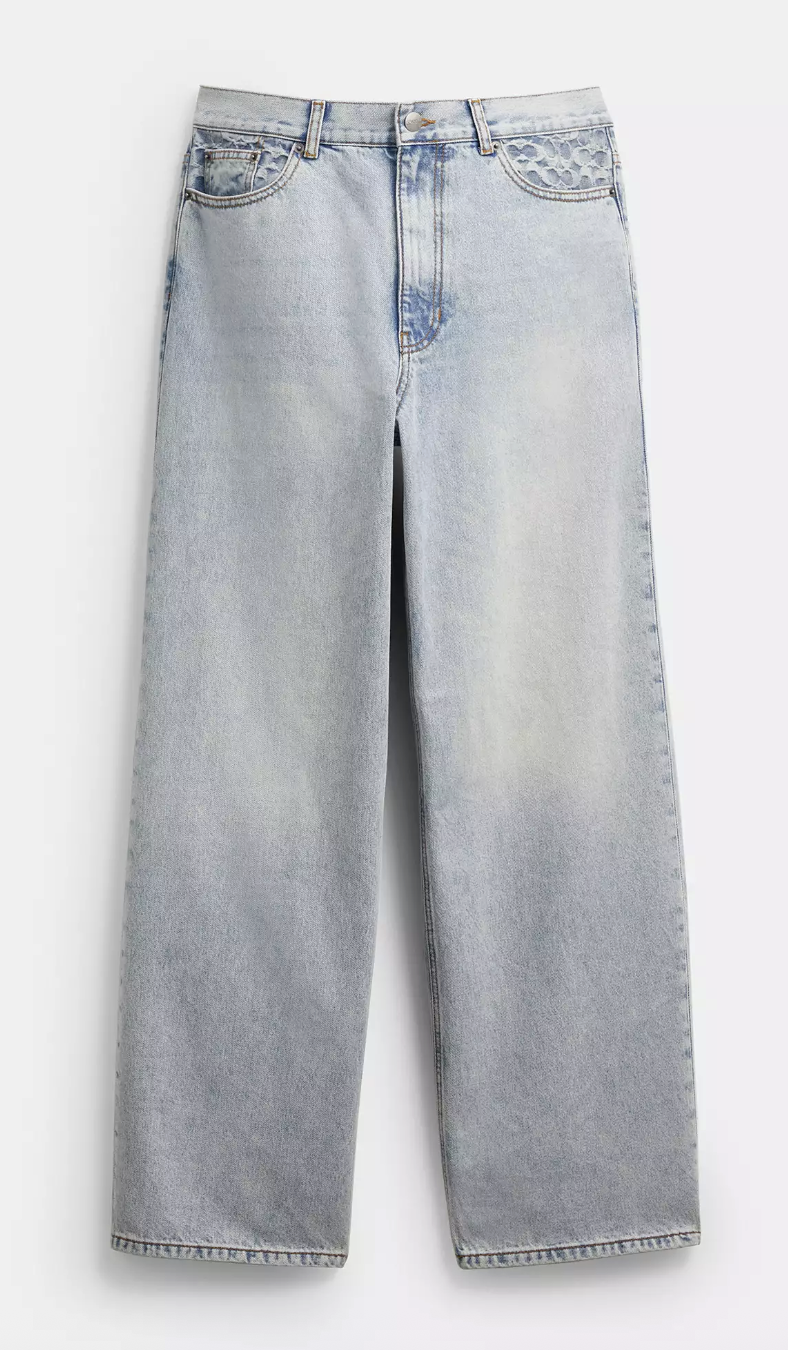 Coach, Baggy Denim Jeans In Organic Cotton