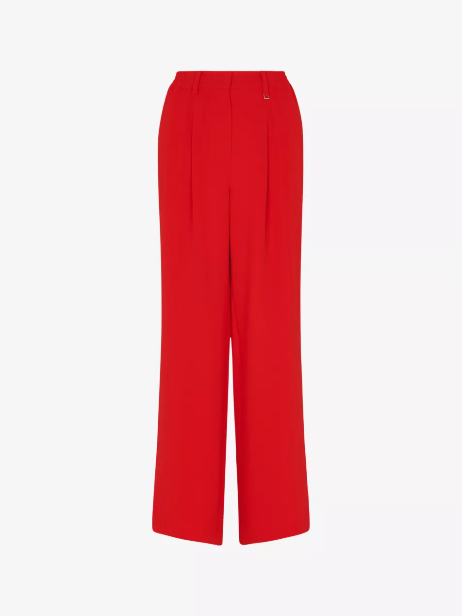 Harper Wide-Leg High-Rise Crepe Trousers