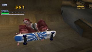 Best PS1 games – Tony Hawk’s Pro Skater 2 screenshot of a skater performing a trick.