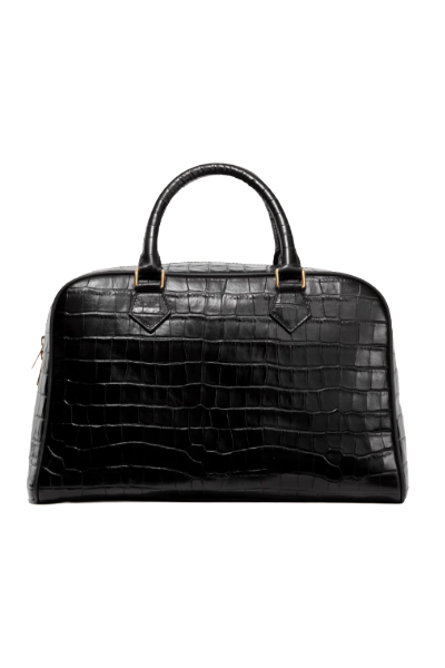 Toteme - INT, Medium Croco-Embossed Day Tote Black