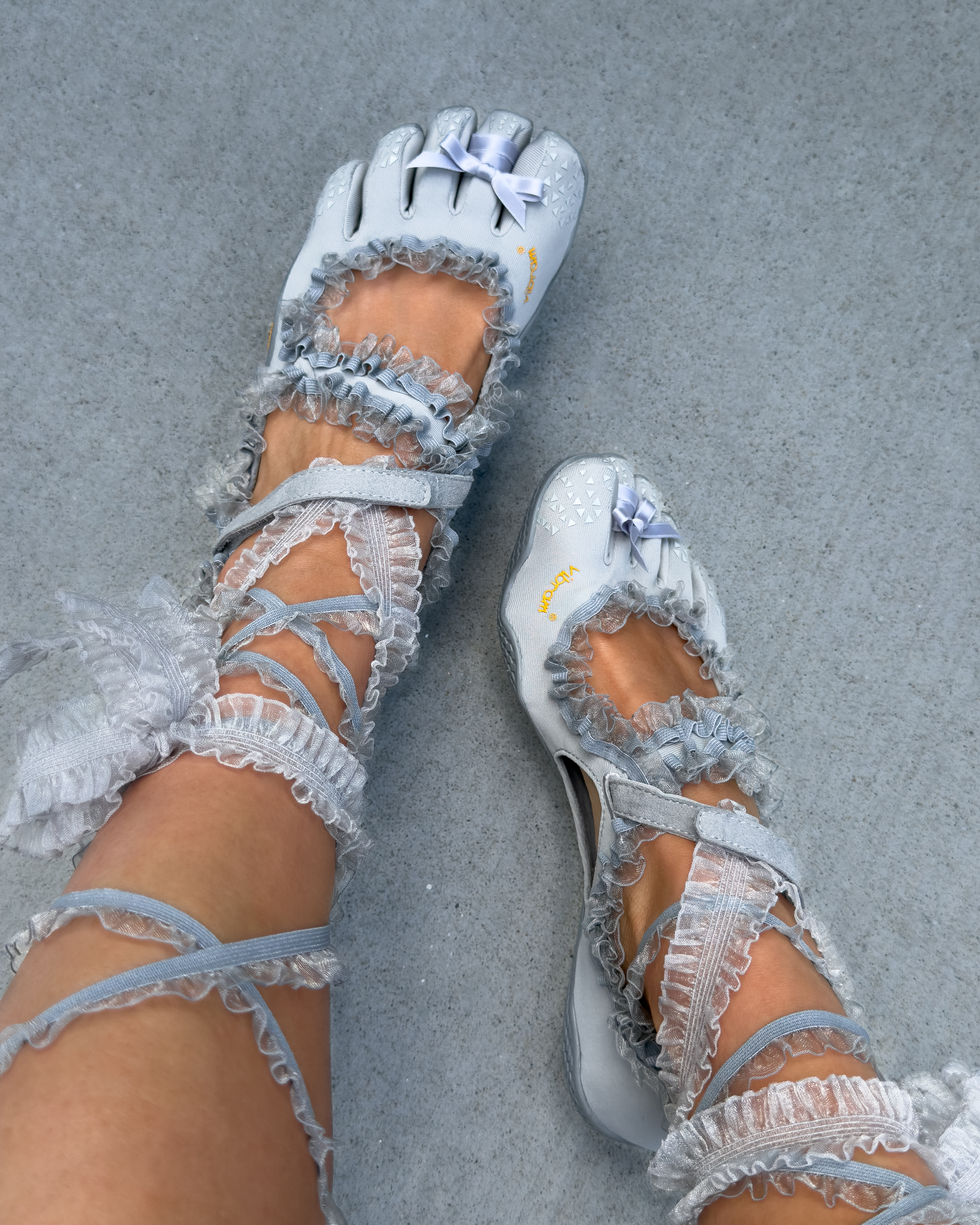 Caterina Mongillo wearing a pair of Vibram shoes