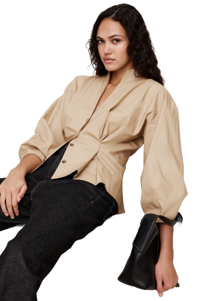 Banana Republic, Cotton Poplin Cinched-Waist Shirt (Was $100)