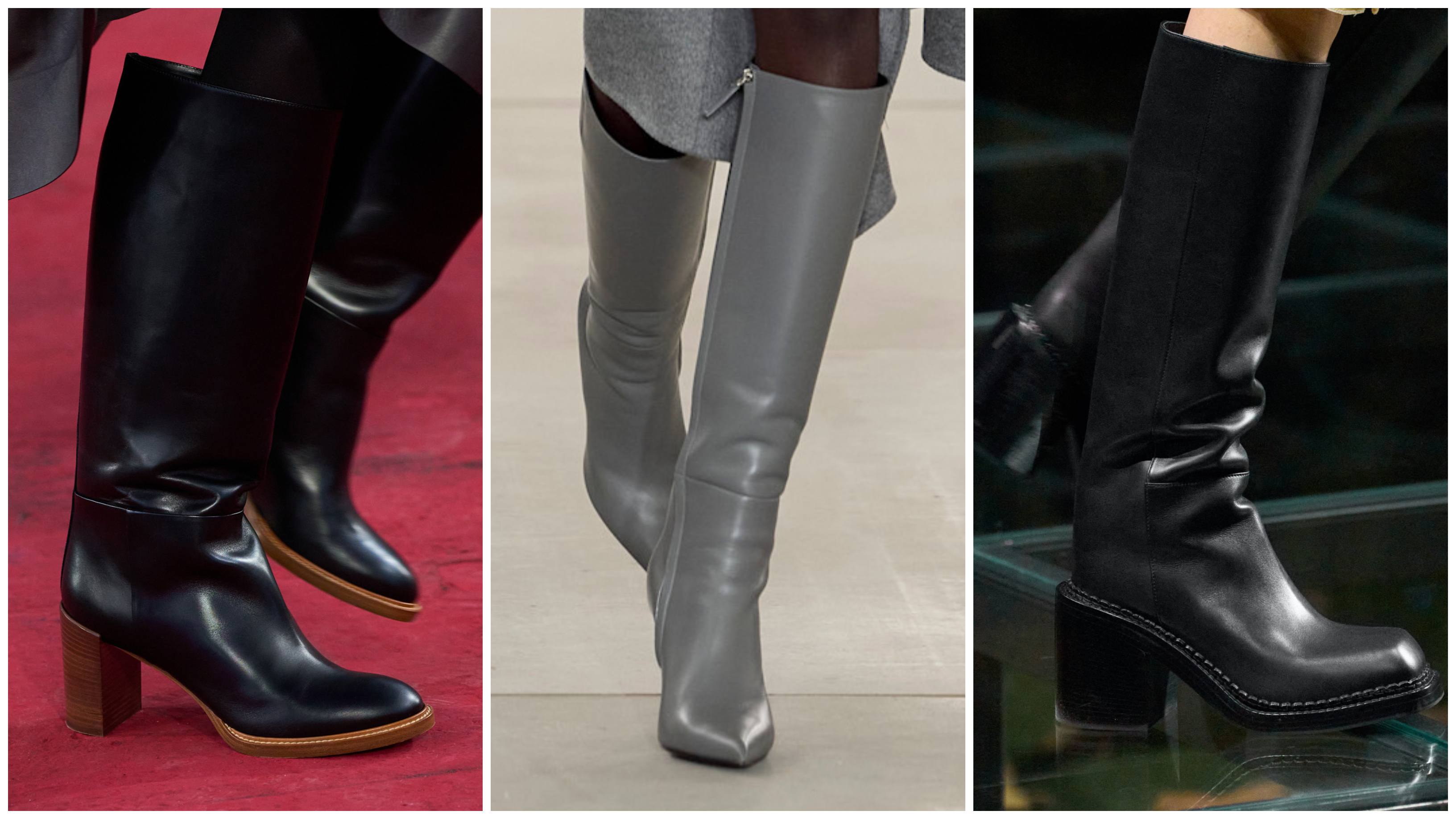 fall 2024 runway boots, Gabriela Hearst, Michael Kors, Prada