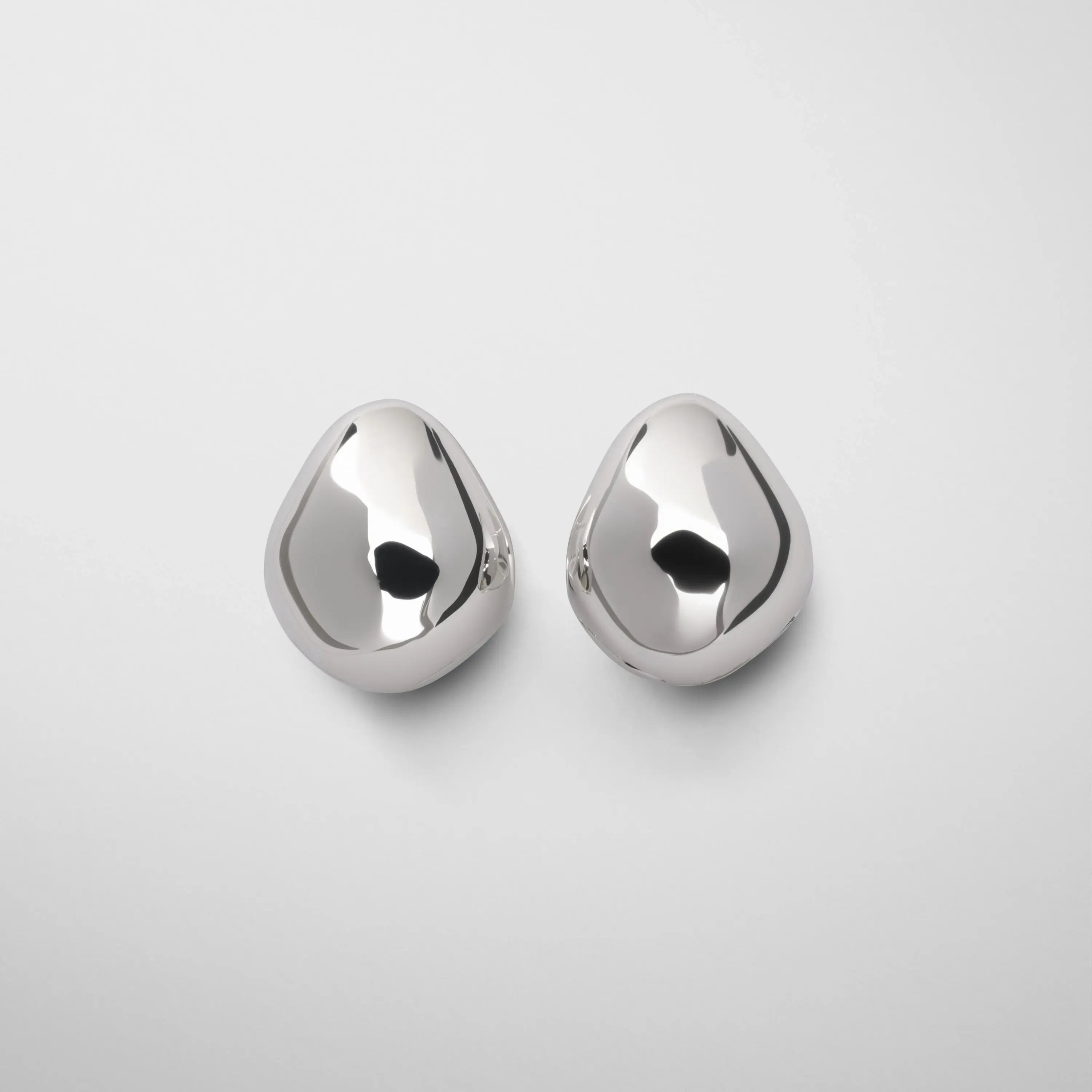 Pebble Stud Earrings | Sterling Silver