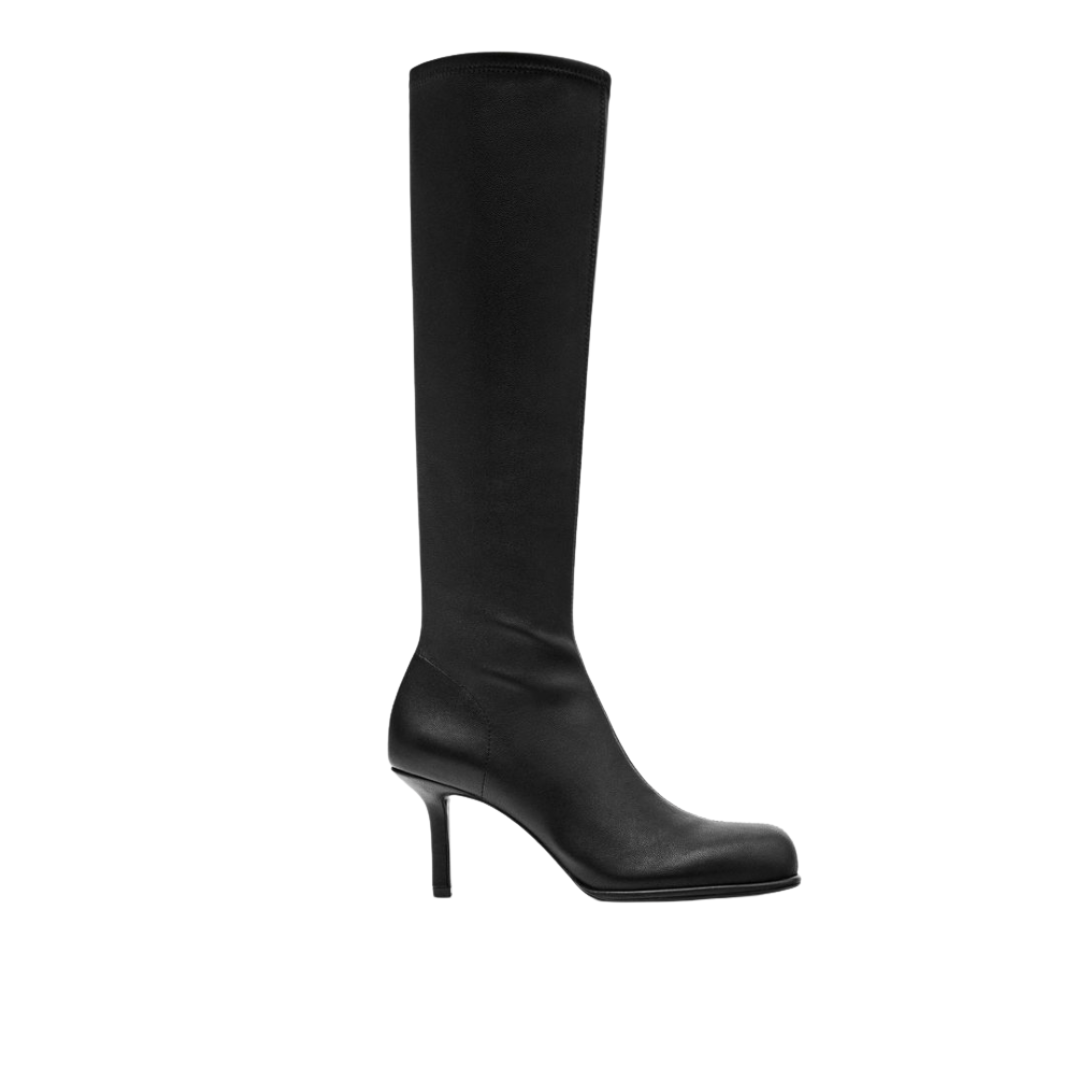 Massimo Dutti, High-Heel Boots With Rounded Vamp