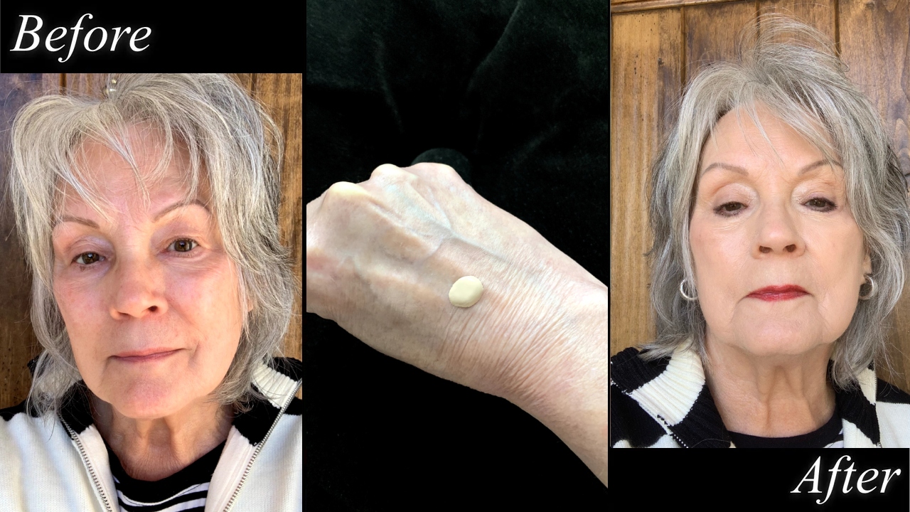 Jackie Witherow applies foundation