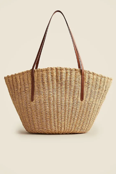 J.Crew, Como Woven Straw Tote
