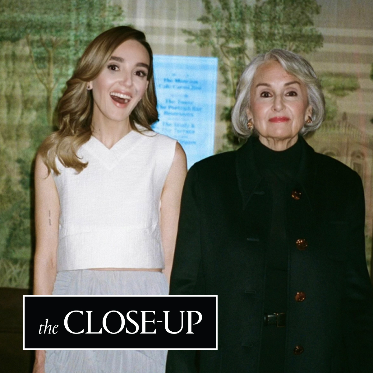 Chloe Fineman and her mom attend the 2025 Fall Tory Burch show