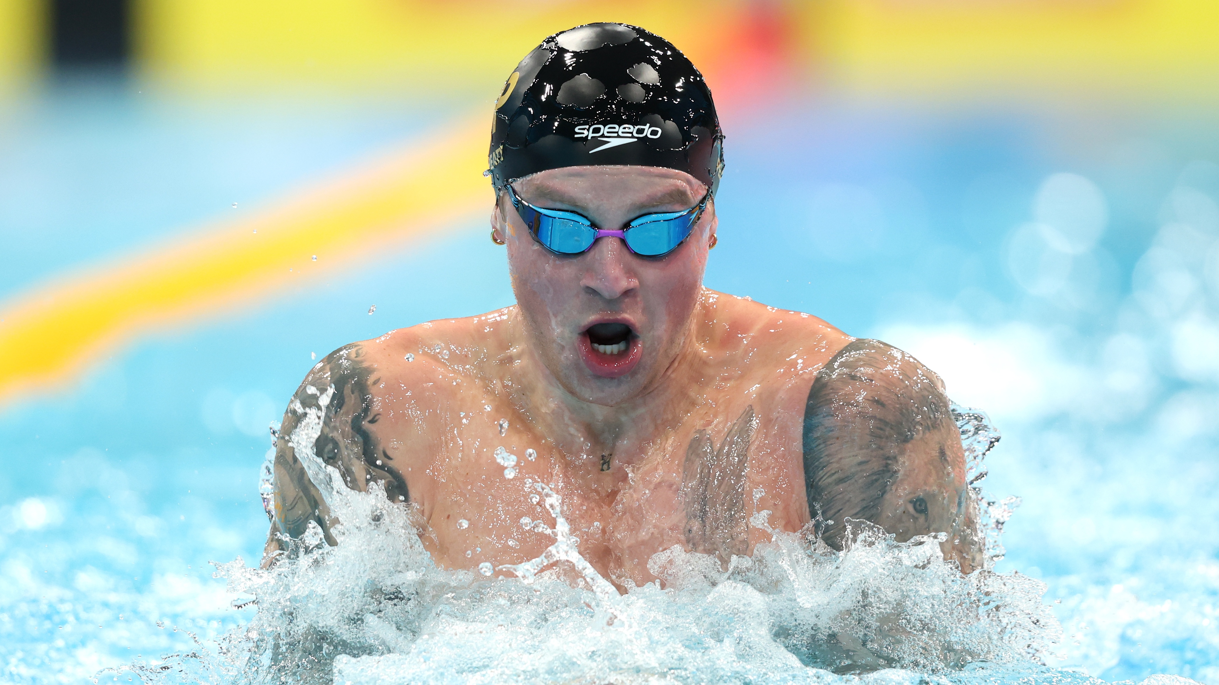 Adam Peaty of Repton competes in the men's 100m breaststroke heats during day one of Aquatics GB Swimming Championships at London Aquatics Centre on April 14, 2026 in London, England. 