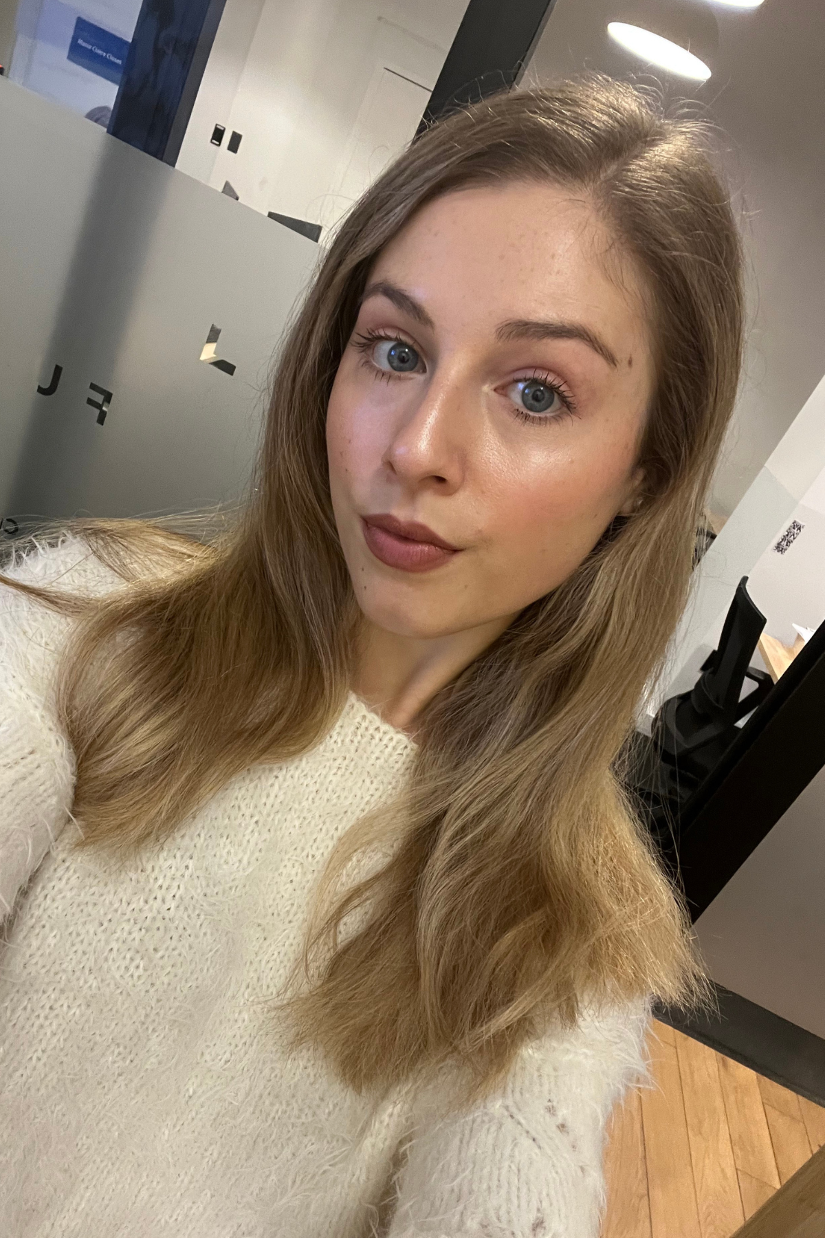 Marie Claire Editors wearing mac nudes macximal lipstic