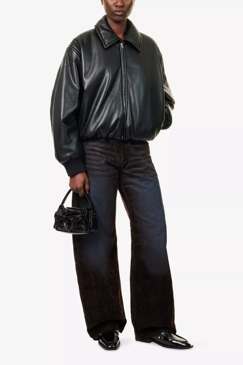 Acne Studios Padded Relaxed-Fit Faux-leather Jacket