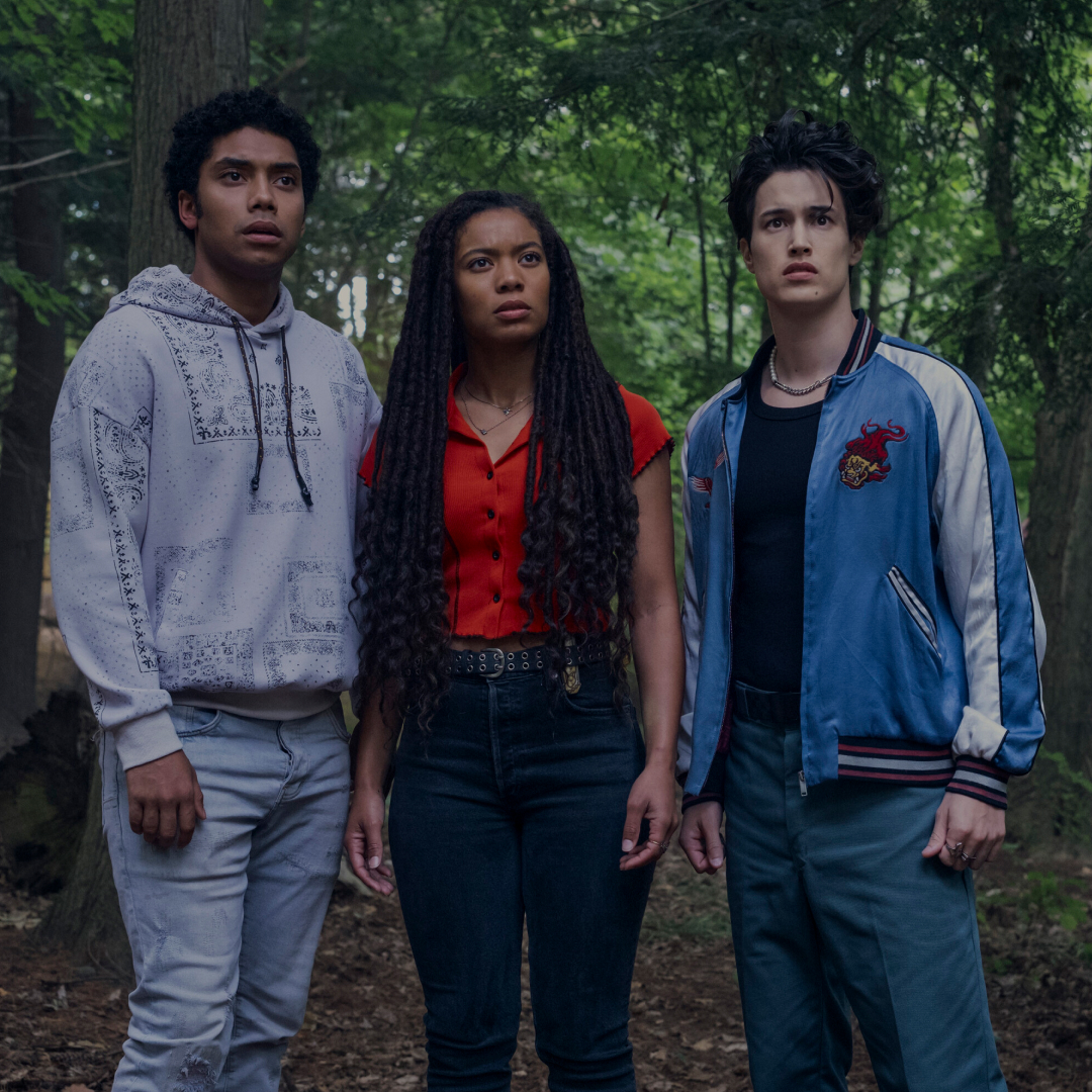 Chance Perdomo (Andre Anderson), Jaz Sinclair (Marie Moreau), Derek Luh (Jordan Li) in 'Gen V.'
