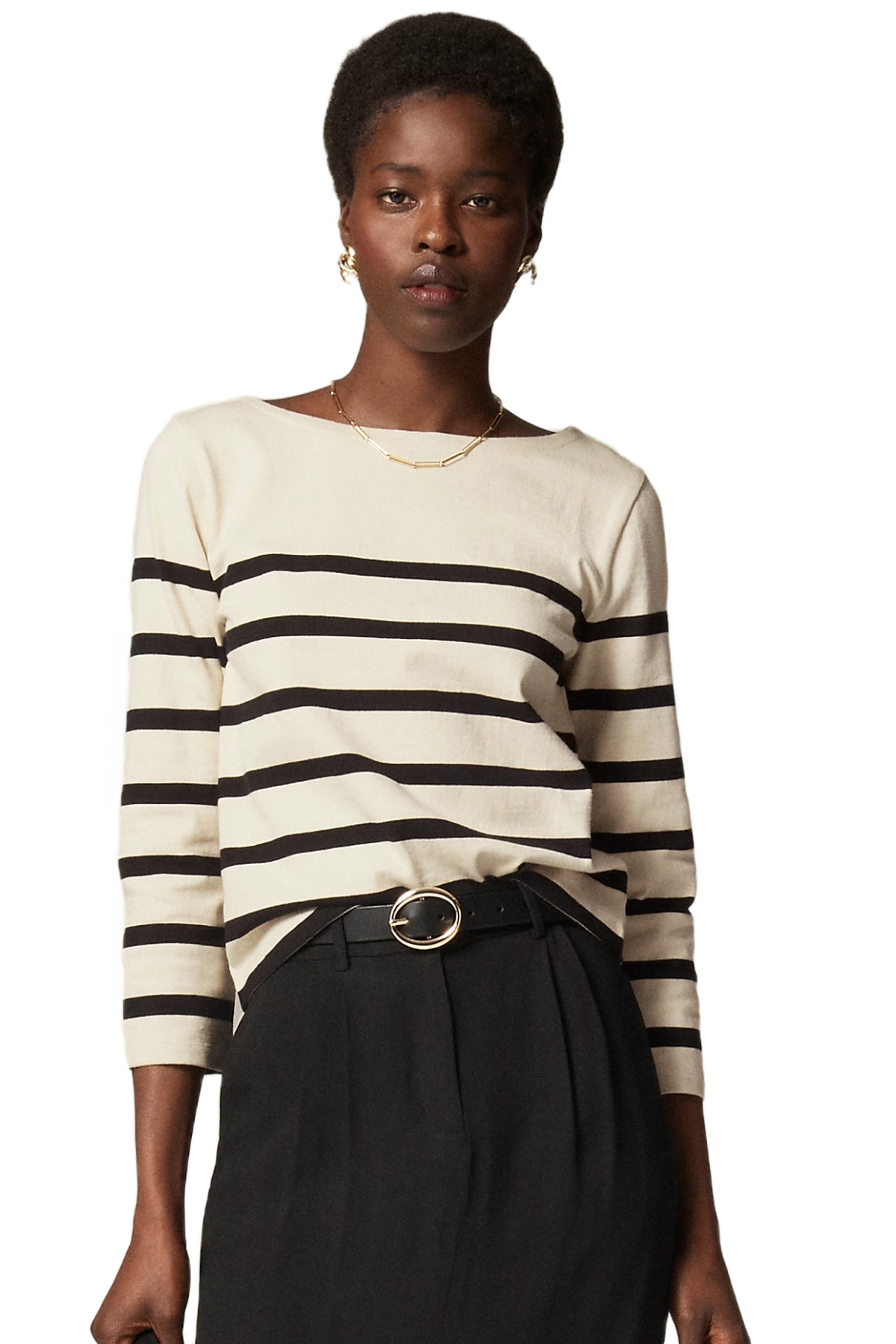 J.Crew Classic Mariner Cloth Boatneck T-Shirt in Stripe