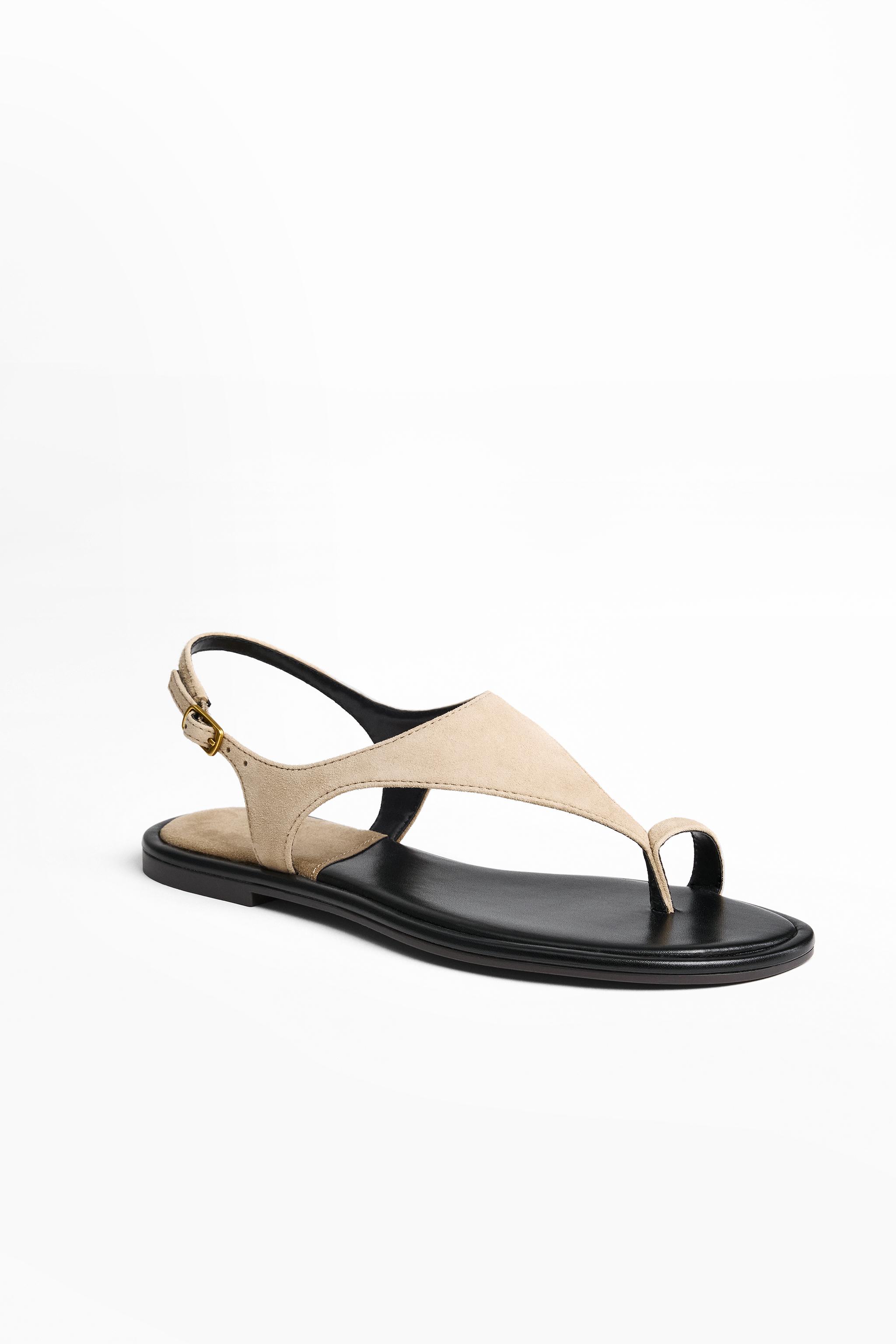 Suede Toe Sandals
