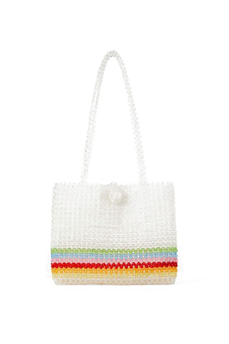 Zara Multicolored Beaded Shopper Bag
