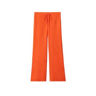 Orange wide leg trousers