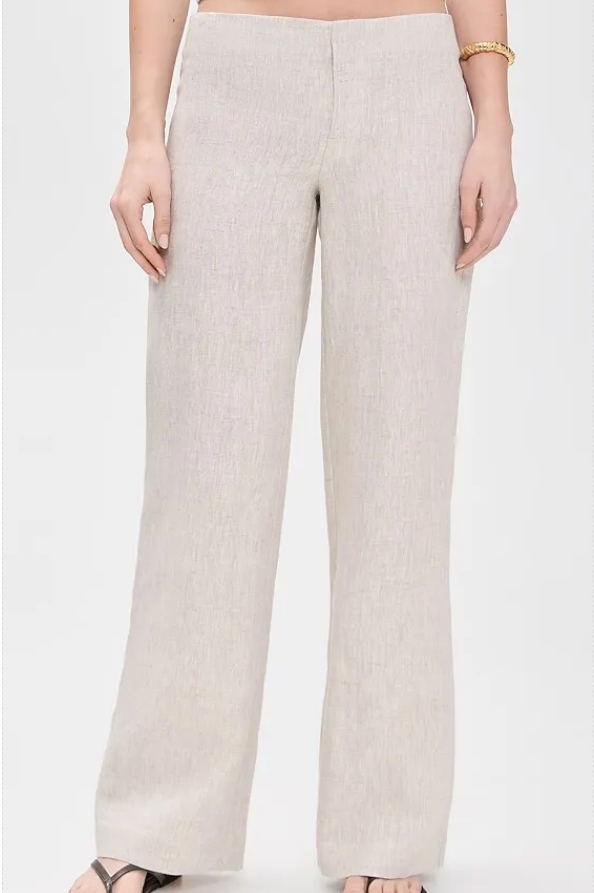 Reformation Vida Low Rise Linen Pants