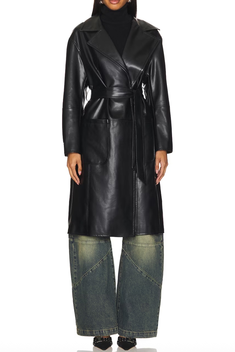 All the Ways , Claire Faux Leather Trench
