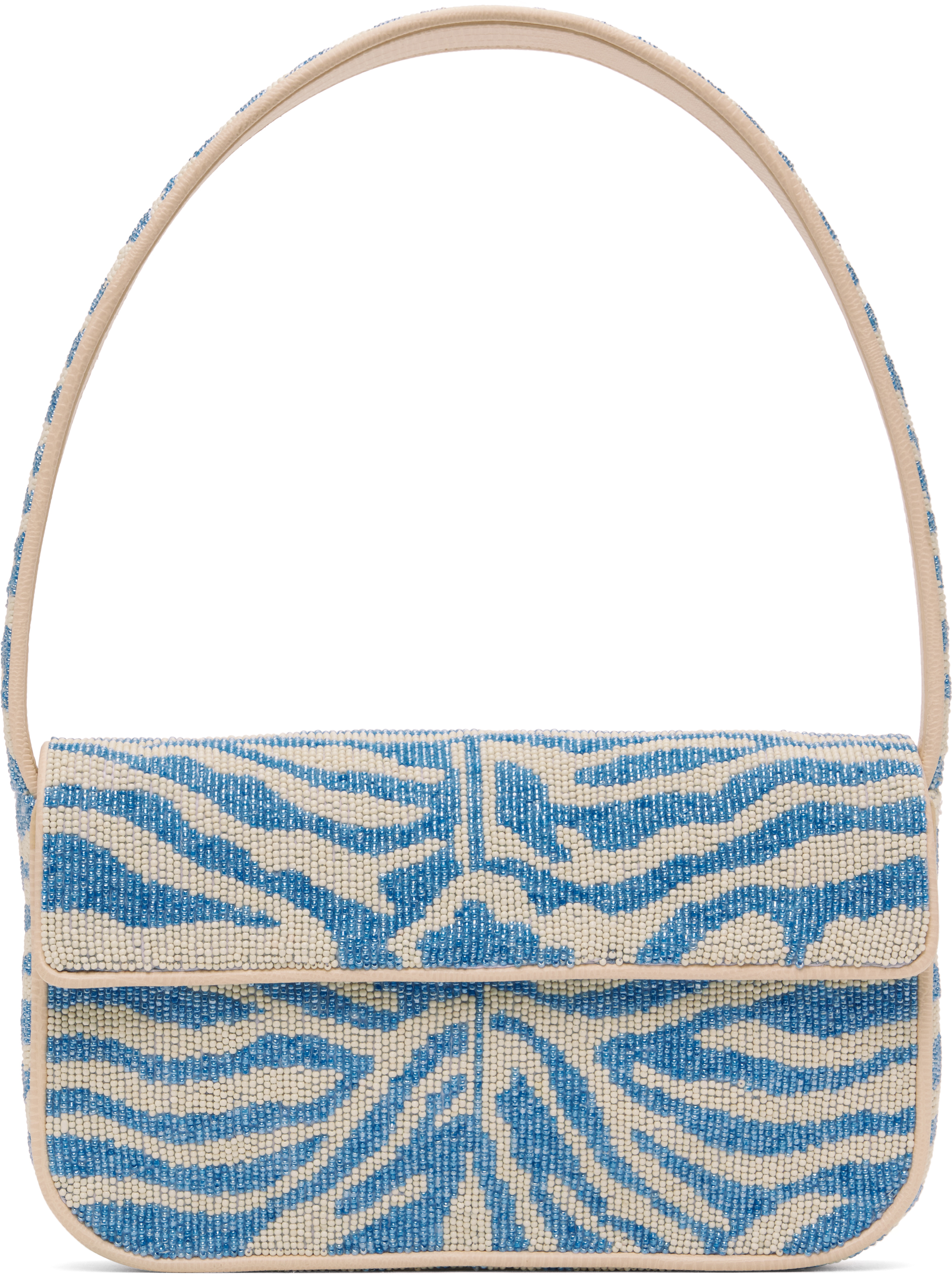 Blue & Off-White Tommy Beaded Bag