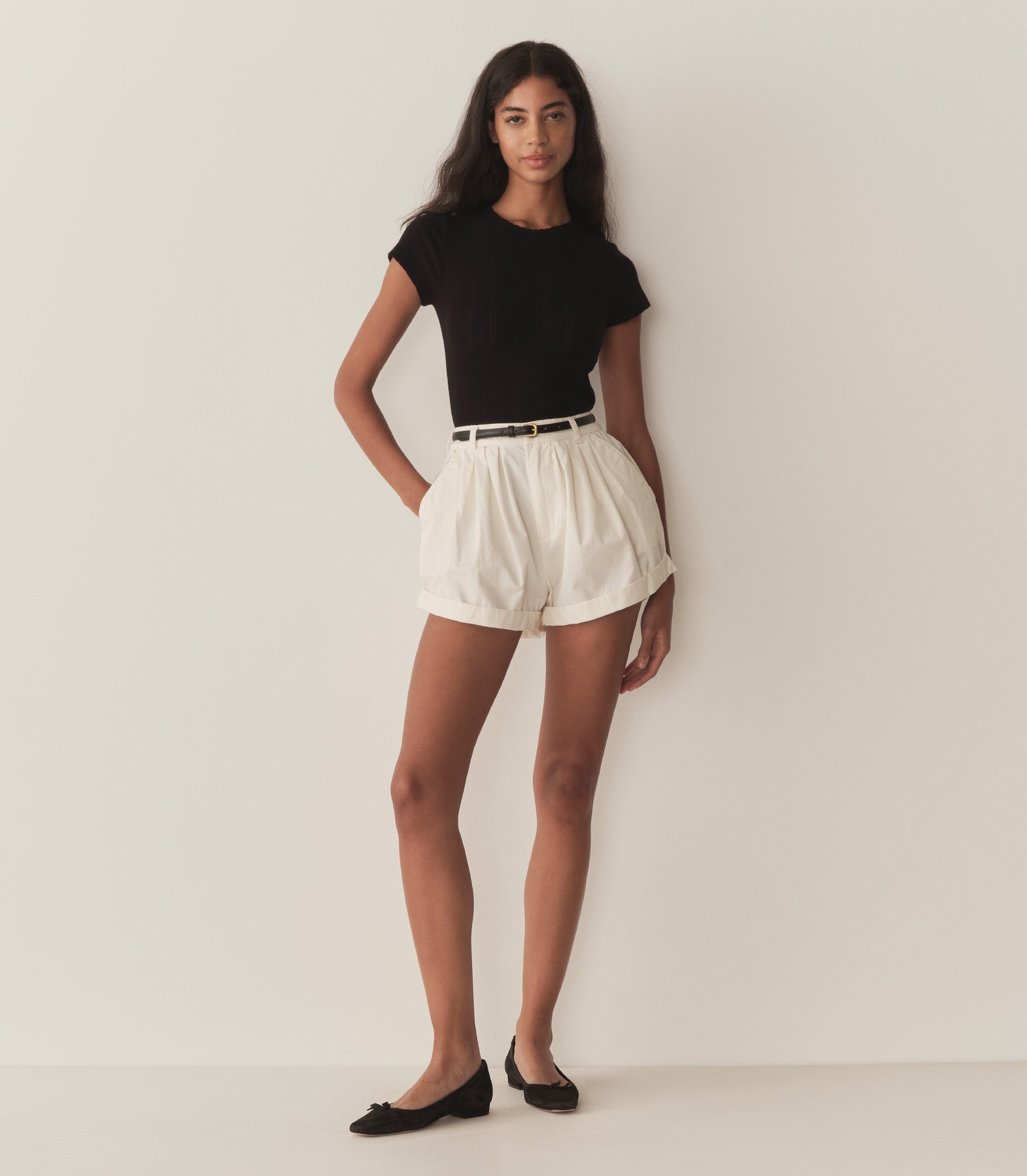 Vivi Tee -- Black Quelle Jolie Pointelle