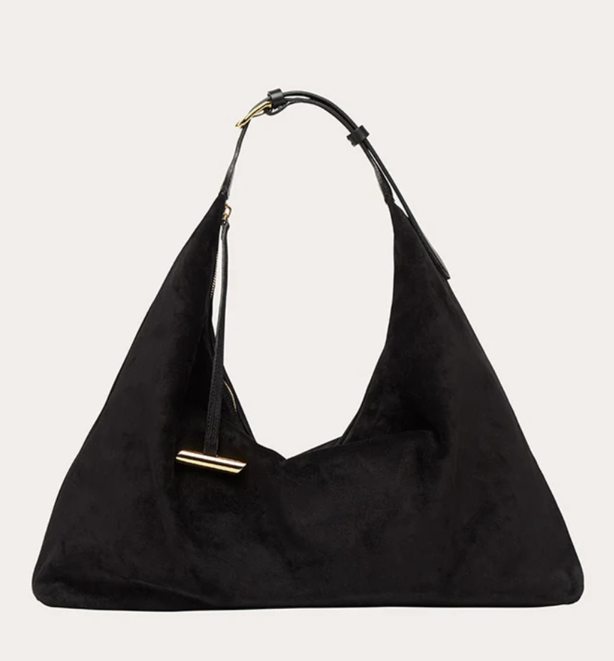 Liffner, Pillow Hobo Black Suede