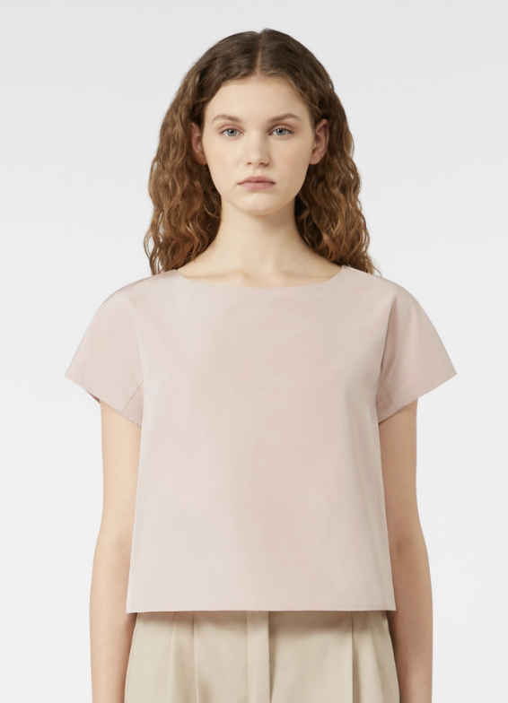 Max Mara, Taffeta Boxy Top - Powder