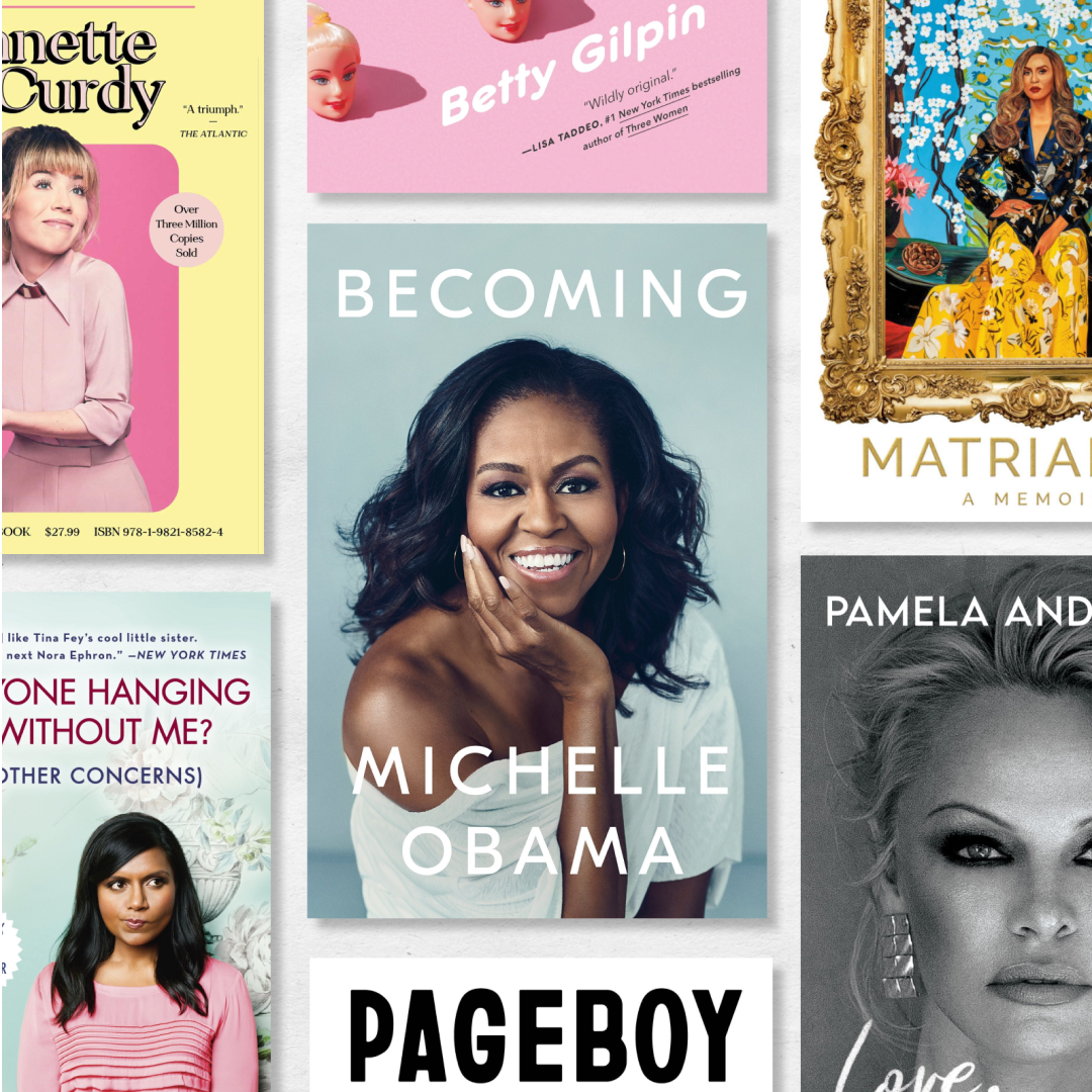a collage of the best celebrity memoir book covers