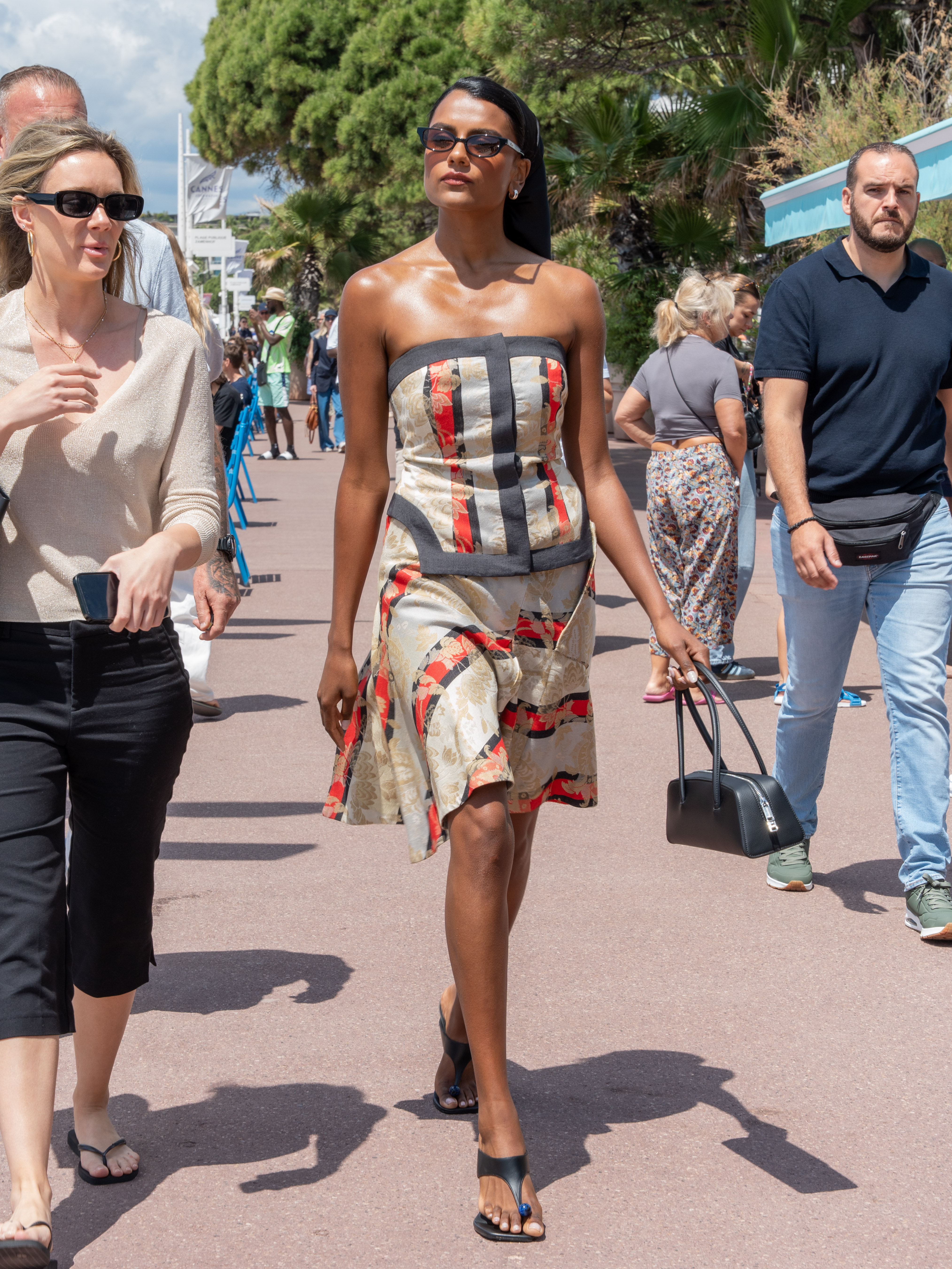 Simone Ashley wears wedges in Cannes