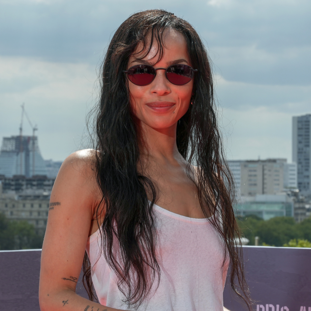 Zoë Kravitz attended a &#039;Caught Stealing&#039; photo call in Paris wearing the silk trend