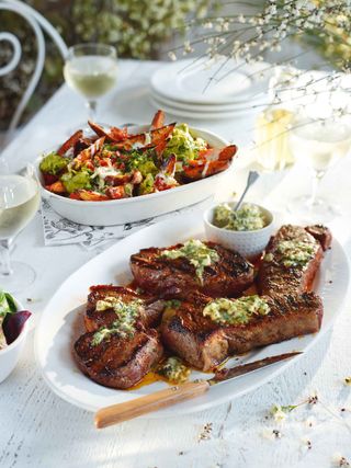 bbq steak with butter