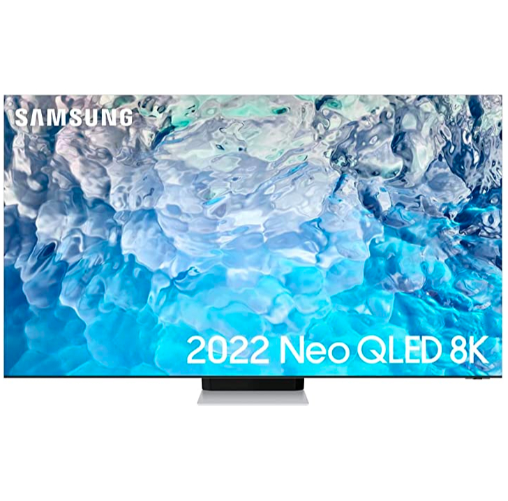 Samsung QN900B sobre un fondo blanco