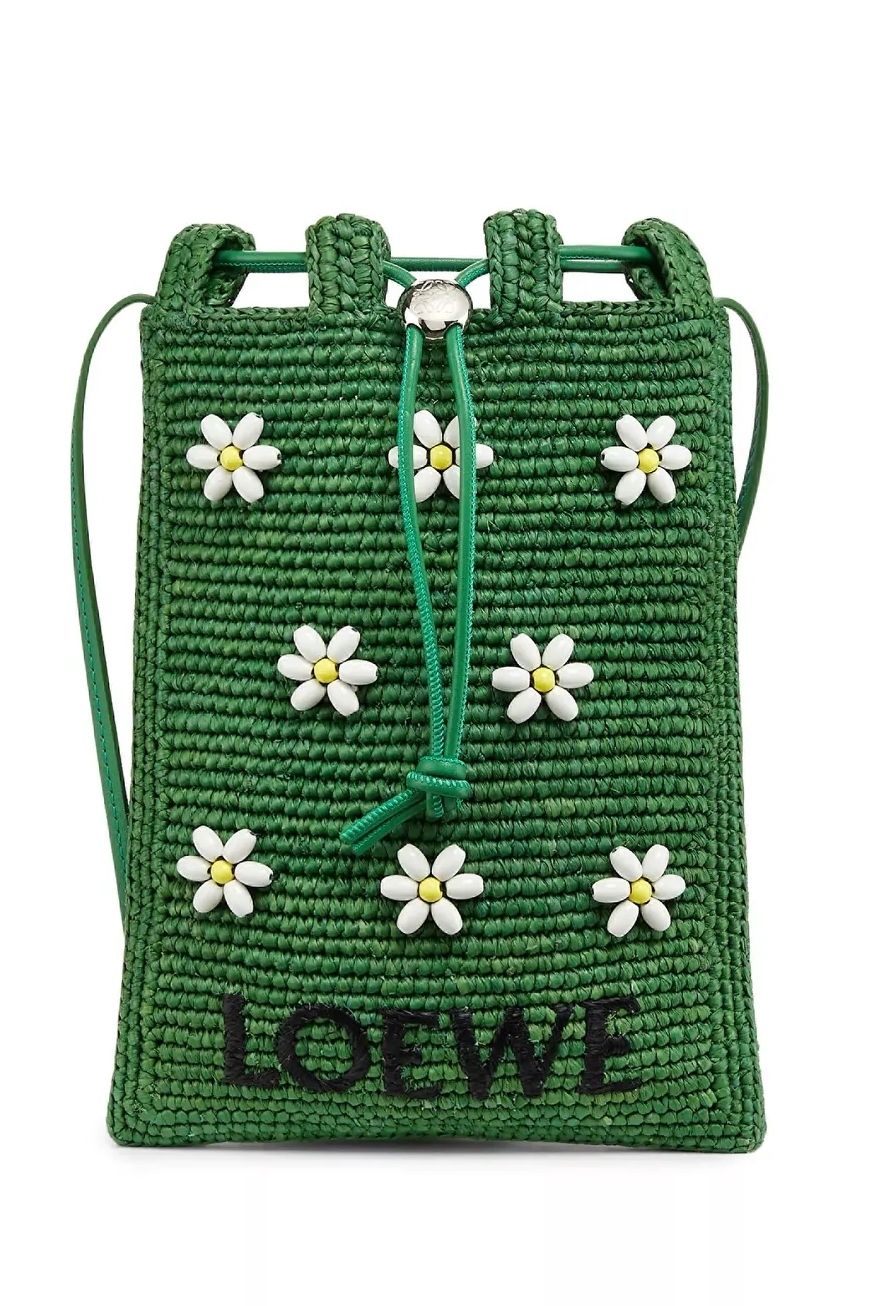 LOEWE, Loewe X Paula&#039;s Ibiza Floral-Beaded Raffia Crossbody Bag
