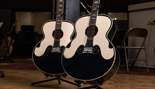 Two of Gibson's new Everly Brothers SJ-200 guitars