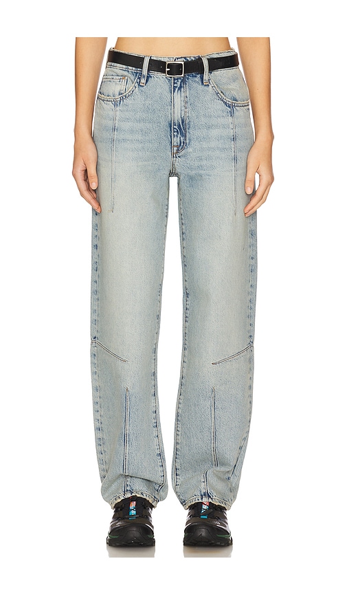 Goldie Mid Rise Darted Straight Leg