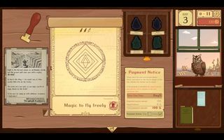 screenshot from magic scroll-making game enscroll