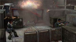 A screenshot of Killzone: Liberation, one of the best PSP games of all time.