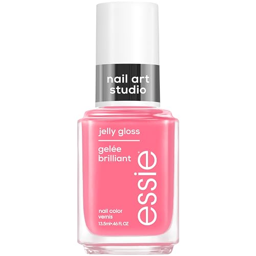 Essie Nail Art Studio Jelly Polish, Riviera Rush, Sheer Pink Nail Polish, Vegan, Slushy Sun, 0.46 Fl Oz