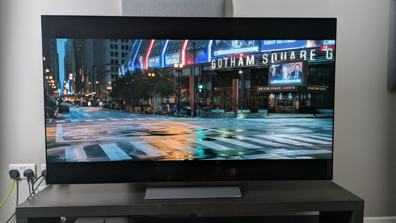 LG C5 with The Batman on screen