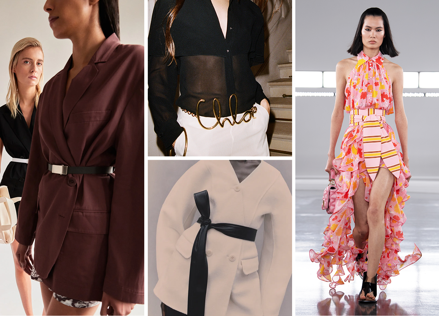 Belt summer trend at Tibi, Chlo&amp;eacute;, Huisan Zhang, and Louis Vuitton
