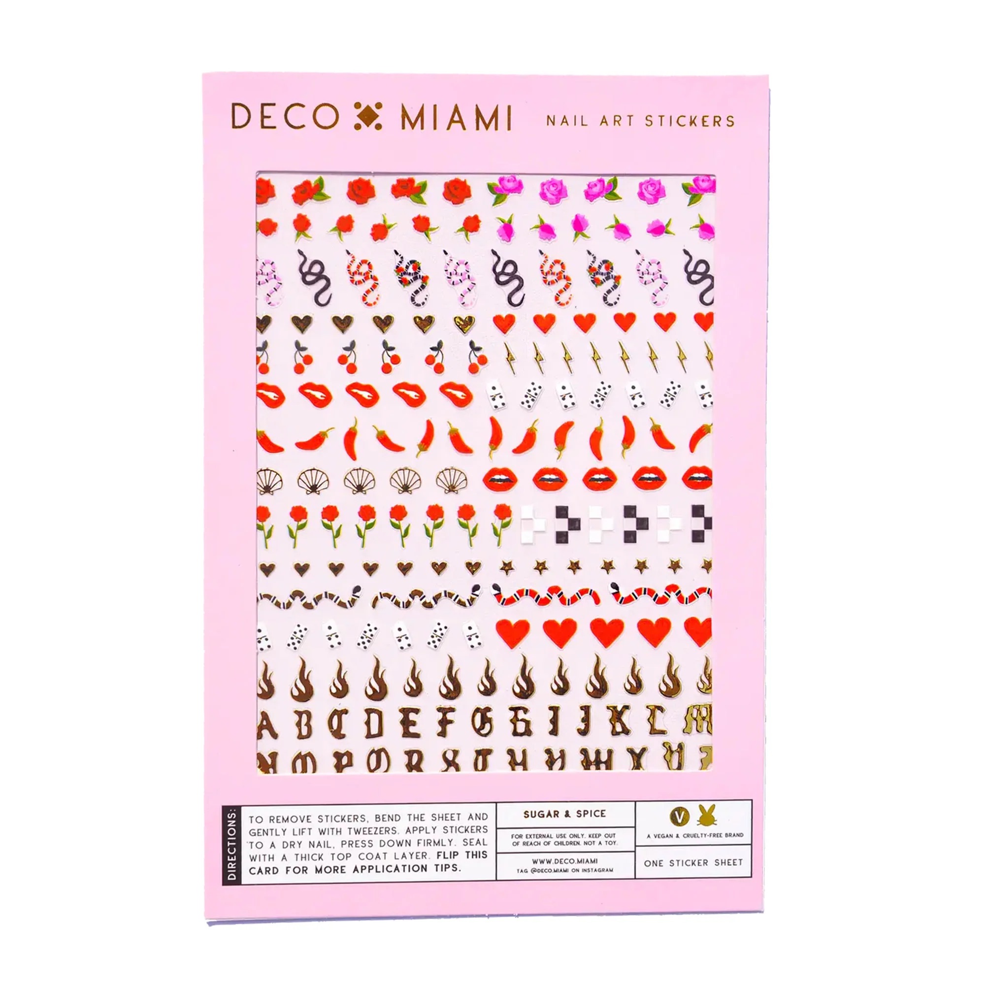 Deco Beauty, Sugar & Spice Nail Art Stickers