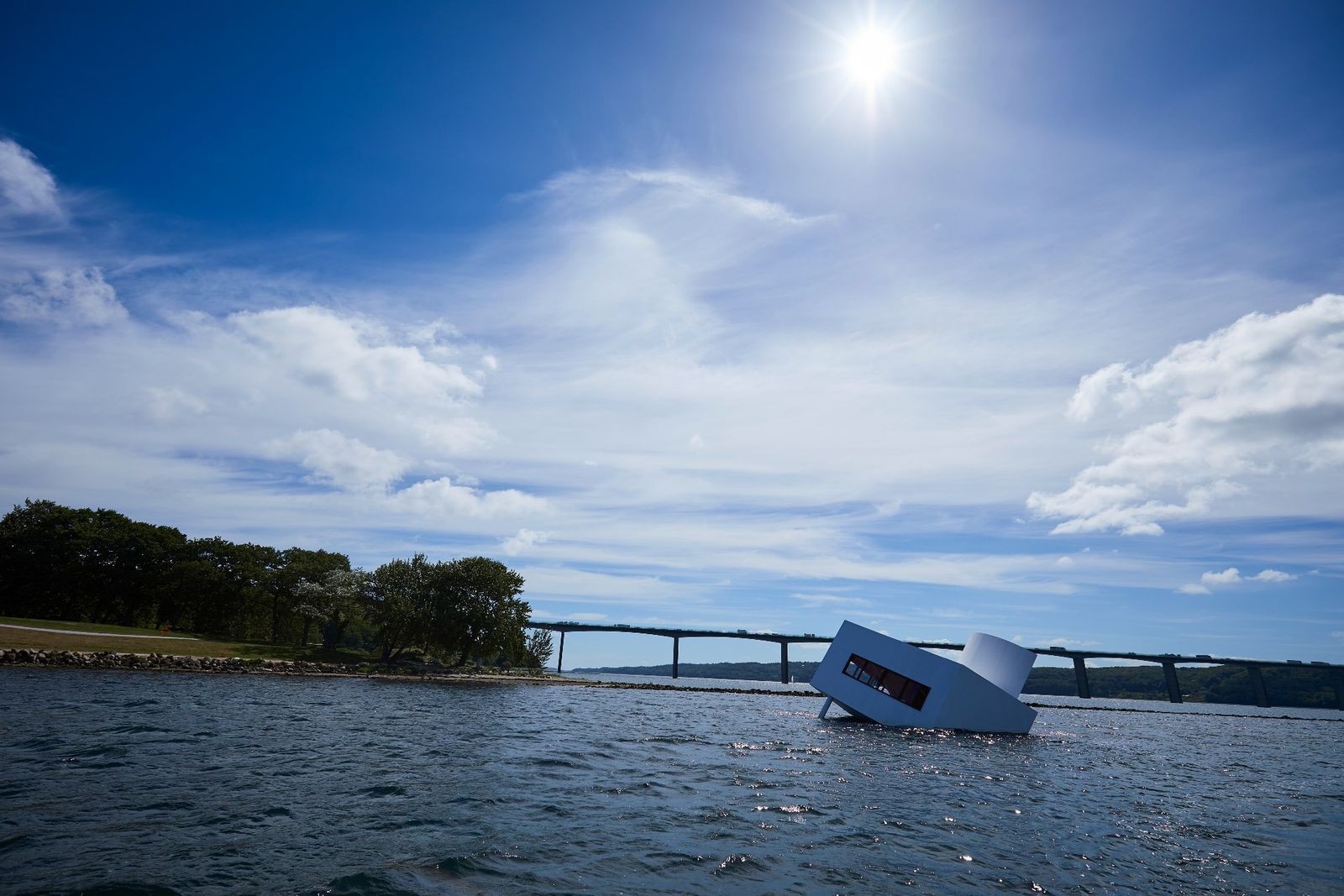 Le Corbusier’s Villa Savoye sinks in a Danish fjord | Wallpaper