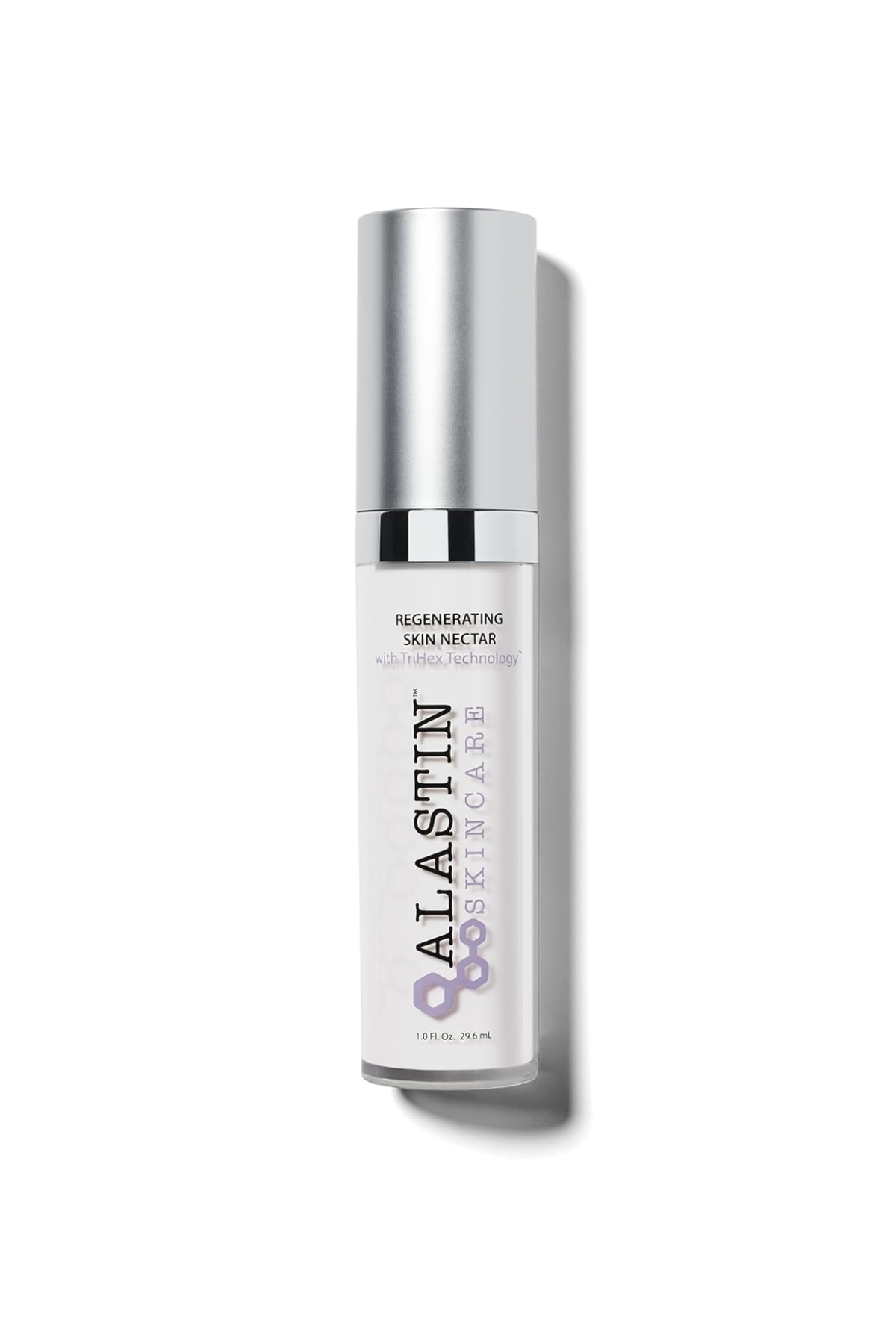A bottle of Alastin Skincare&#039;s Regenerating Skin Nectar set against a white background.