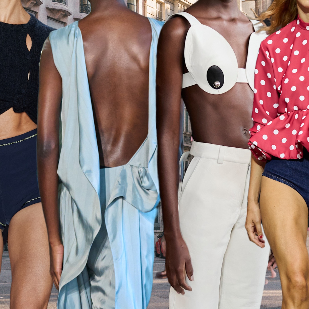 collage of women with toned abs, legs, arms, and back