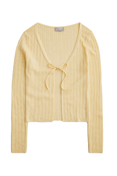 J.Crew, Featherweight Cashmere Tie-Front Cardigan