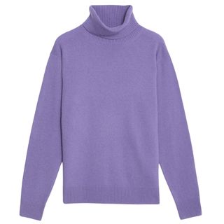 Pure Cashmere Roll Neck Jumper