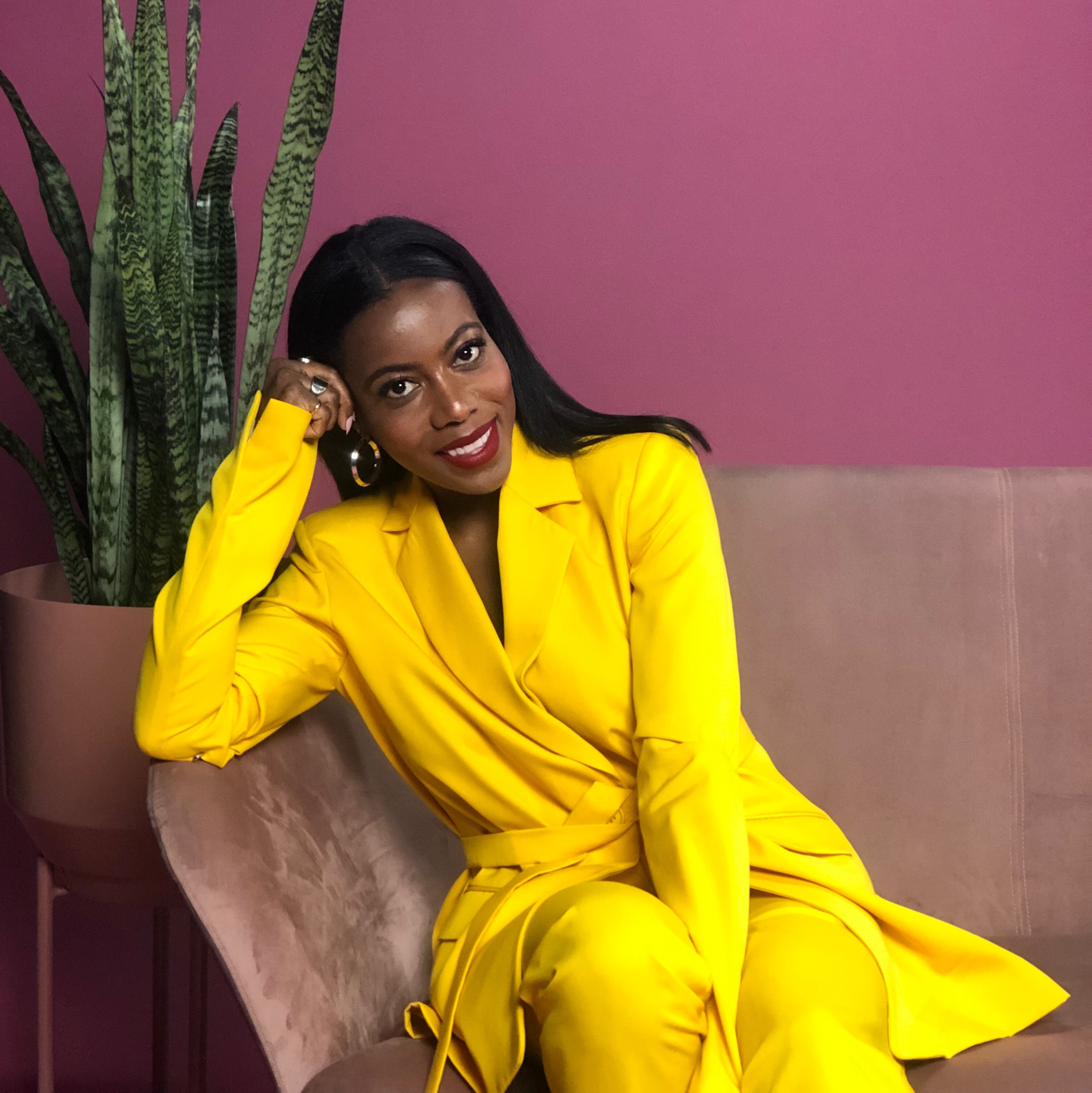 Tiffany Reid yellow suit