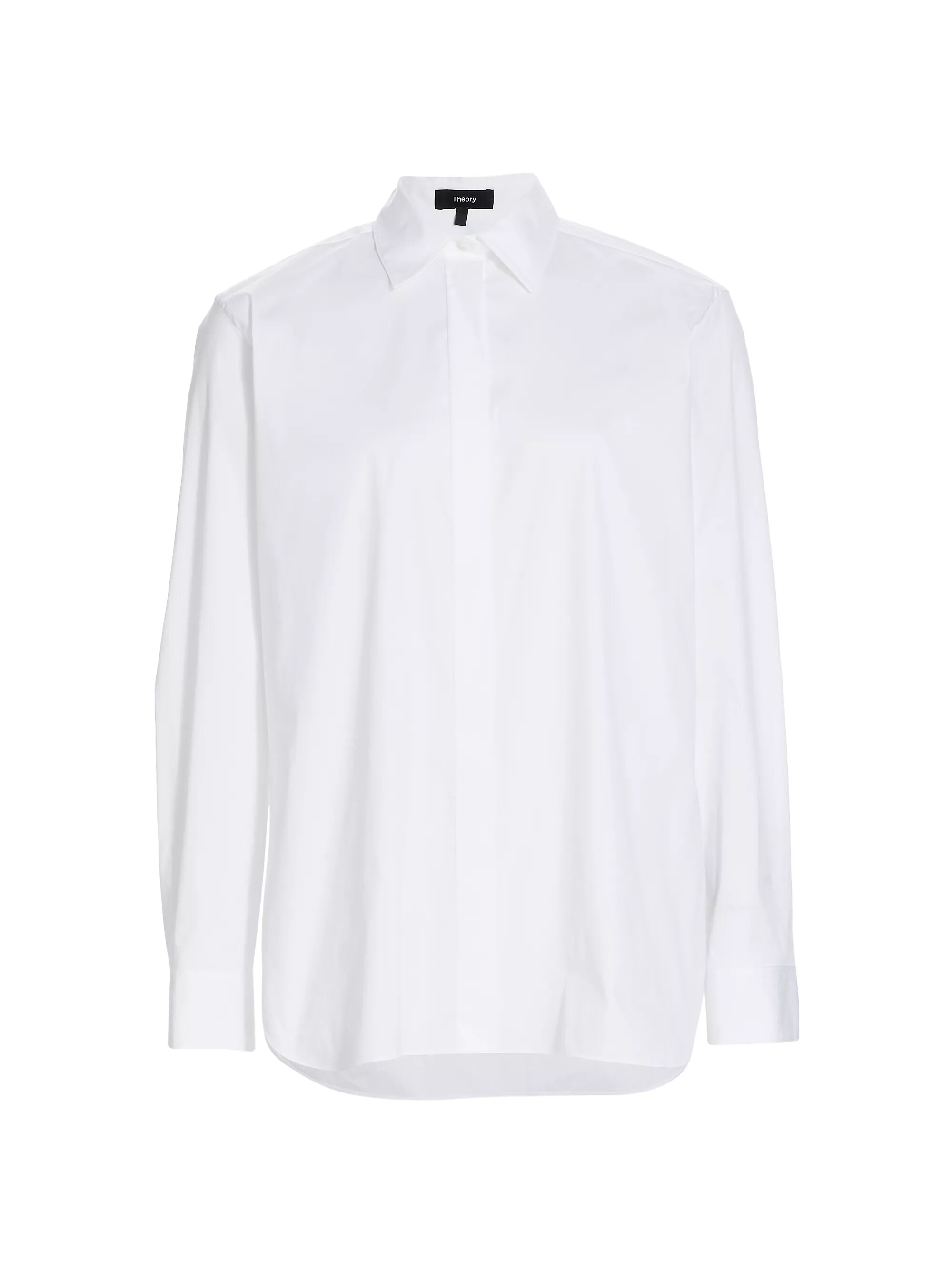 Classic Cotton-Blend Button-Front Shirt