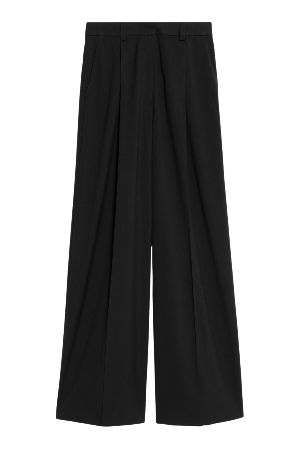 Pleated Wide Leg Trousers